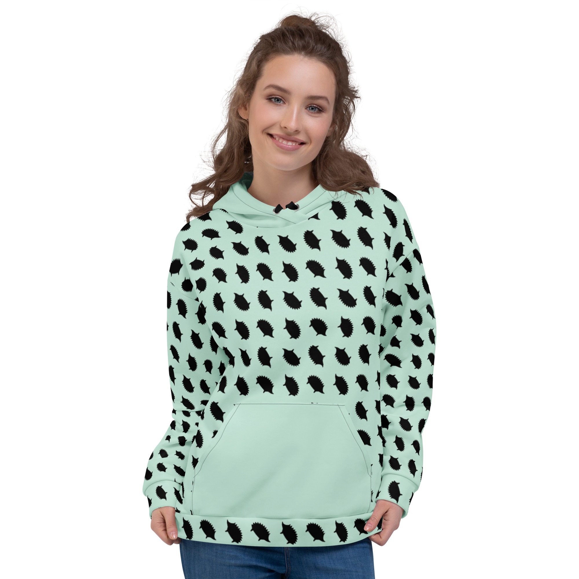 Hedgehog Hoodie in Mint - Image 5