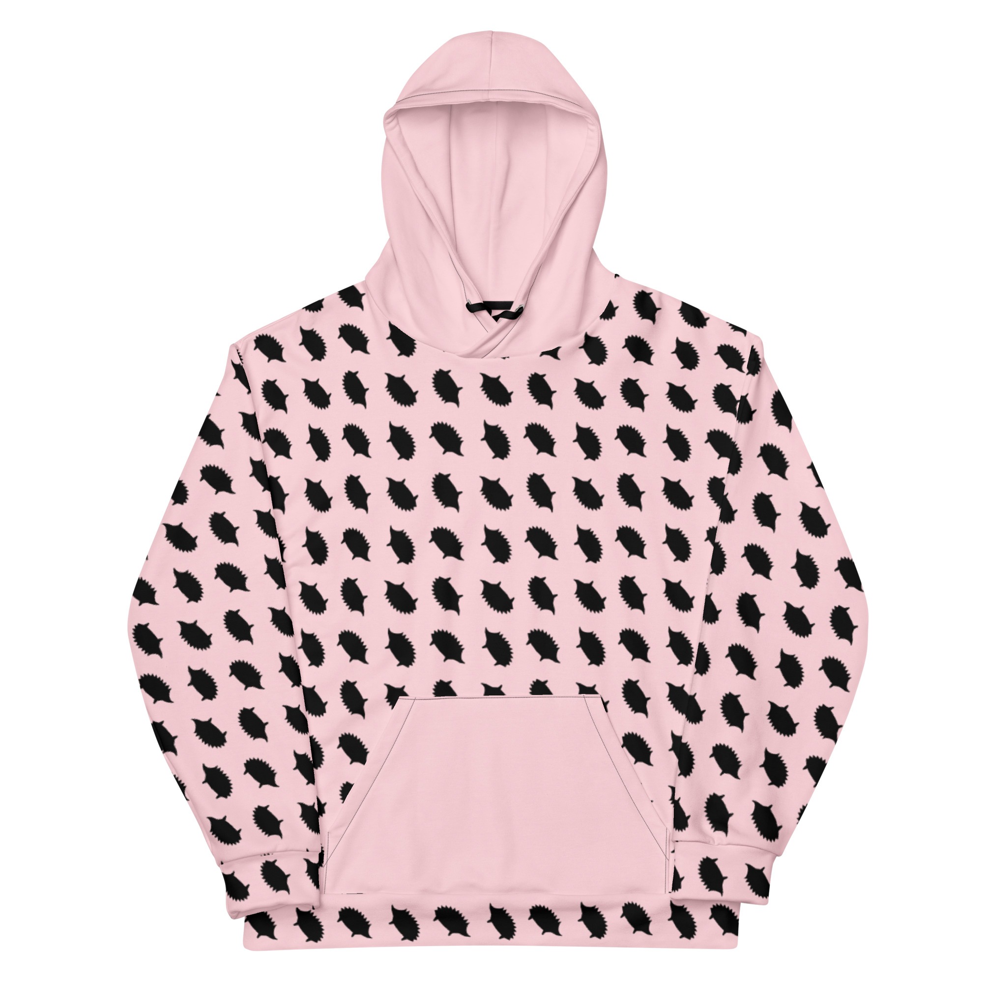 Hedgehog Print Hoodie in Pink - Image 6
