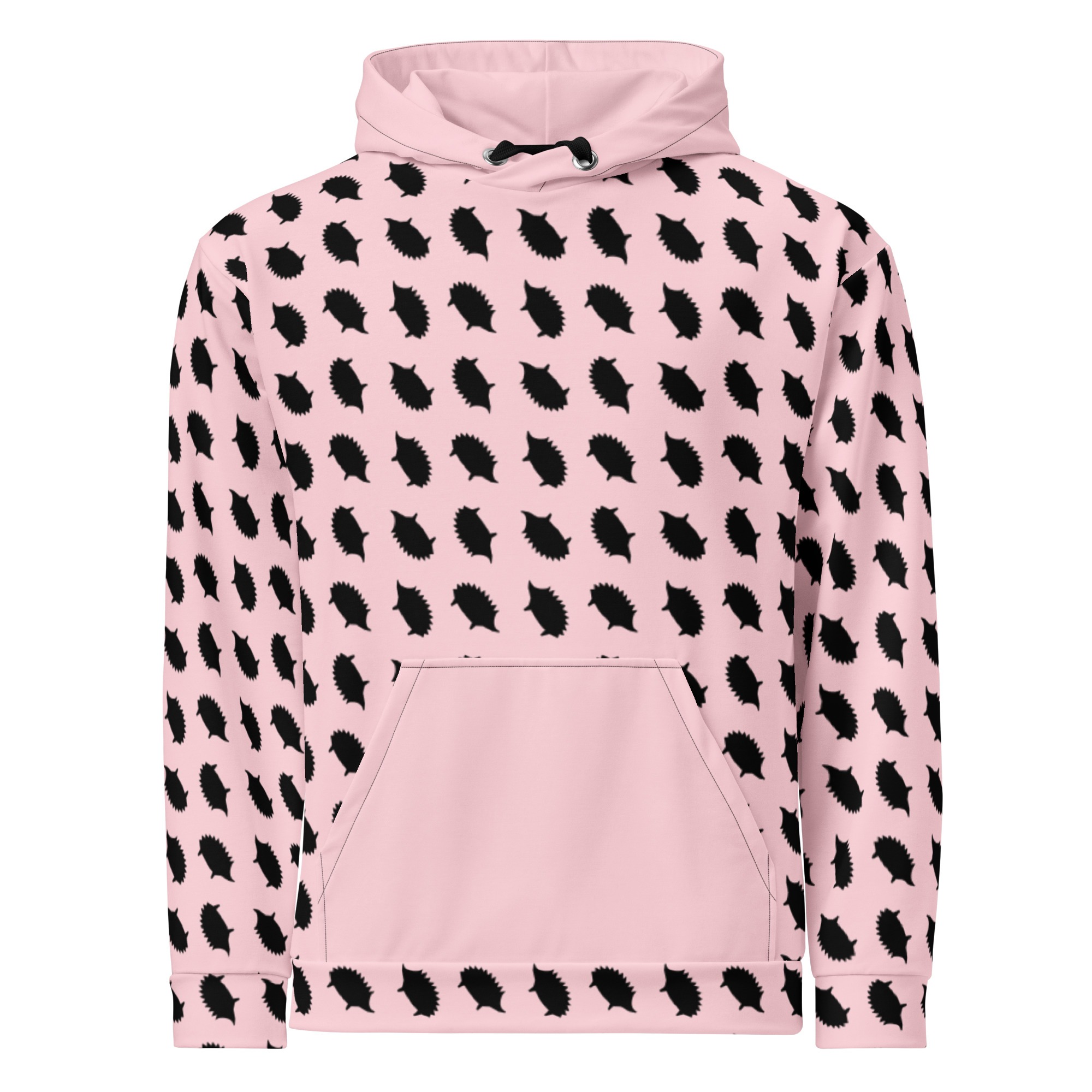 Hedgehog Print Hoodie in Pink - Image 2