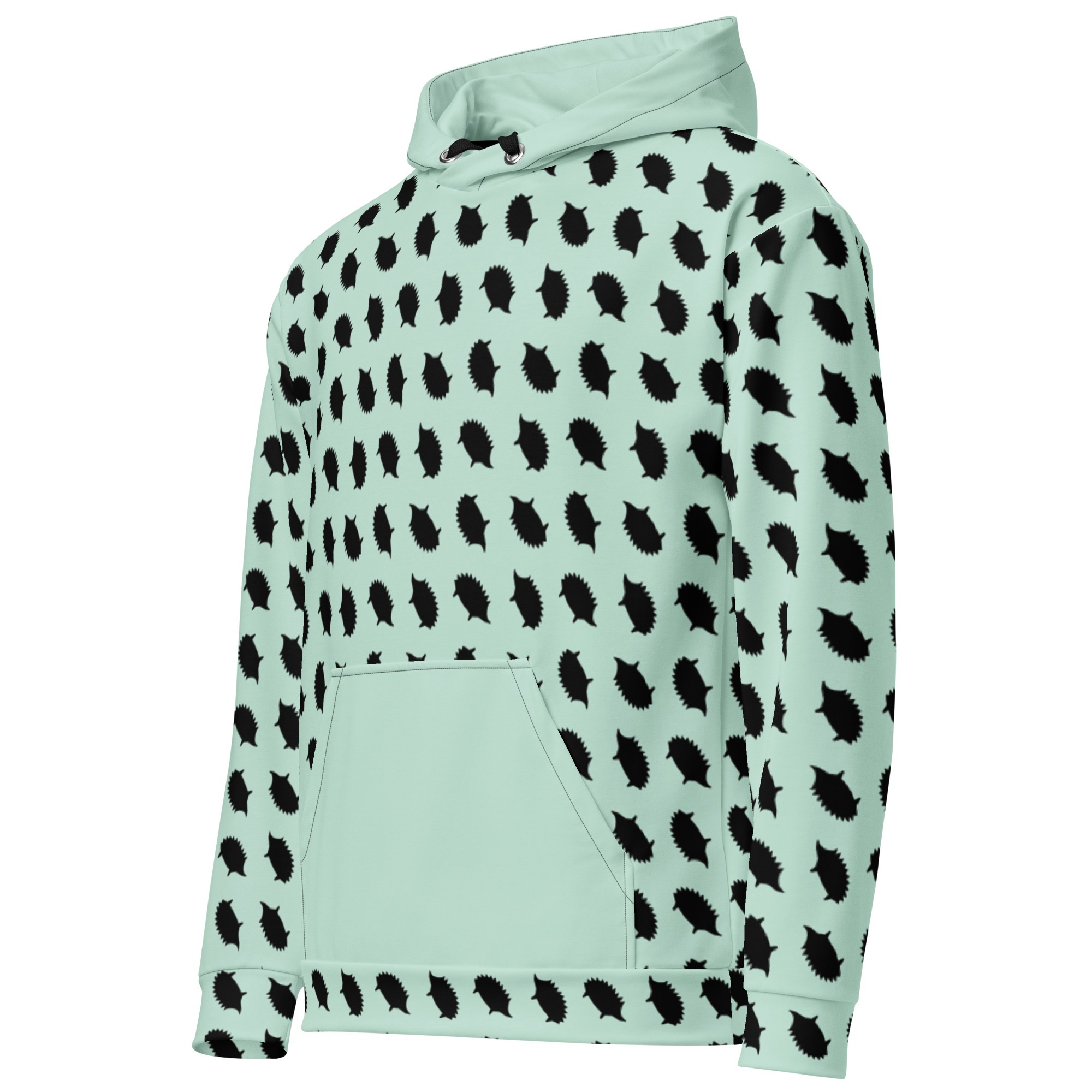 Hedgehog Hoodie in Mint - Image 3