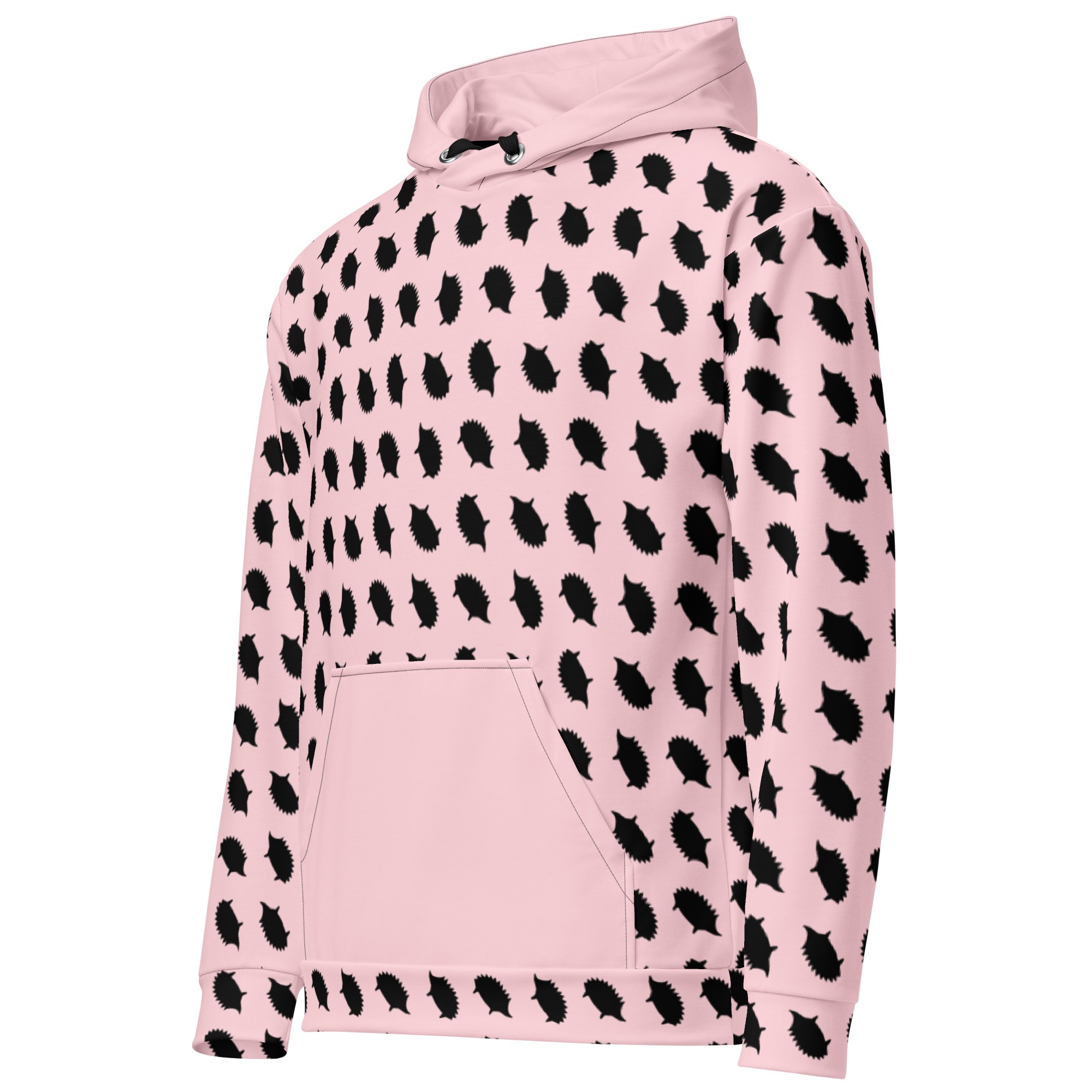 Hedgehog Print Hoodie in Pink - Image 5