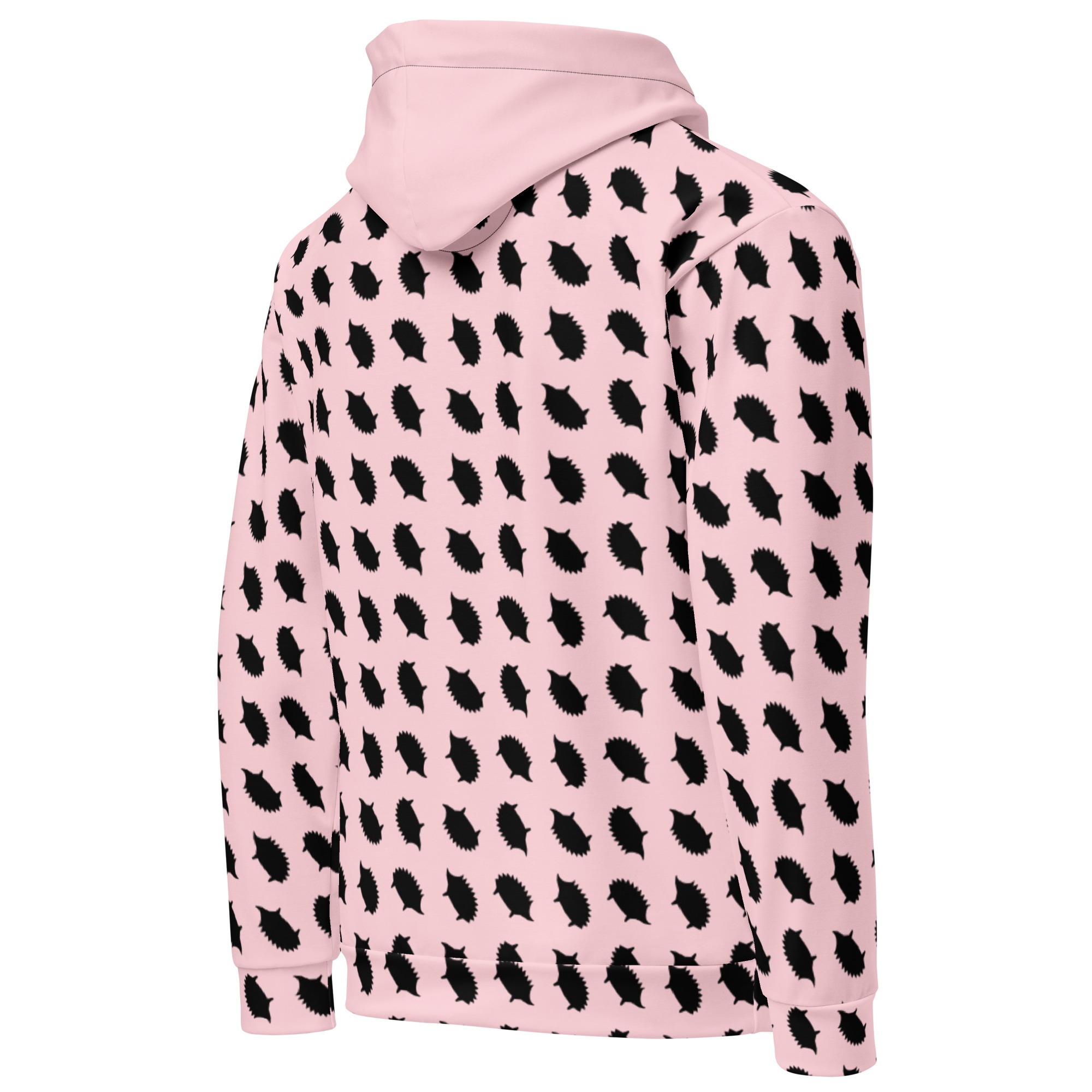 Hedgehog Print Hoodie in Pink - Image 4
