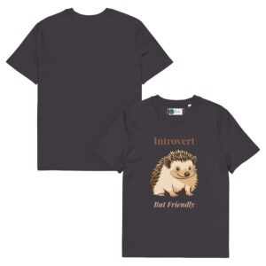 Introvert But Friendly T-shirt in Anthracite