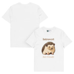 Introvert But Friendly T-shirt in White